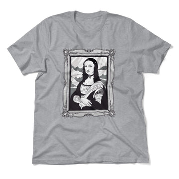 Gothic Monalisa Men/Unisex T-Shirt in Athletic Heather color